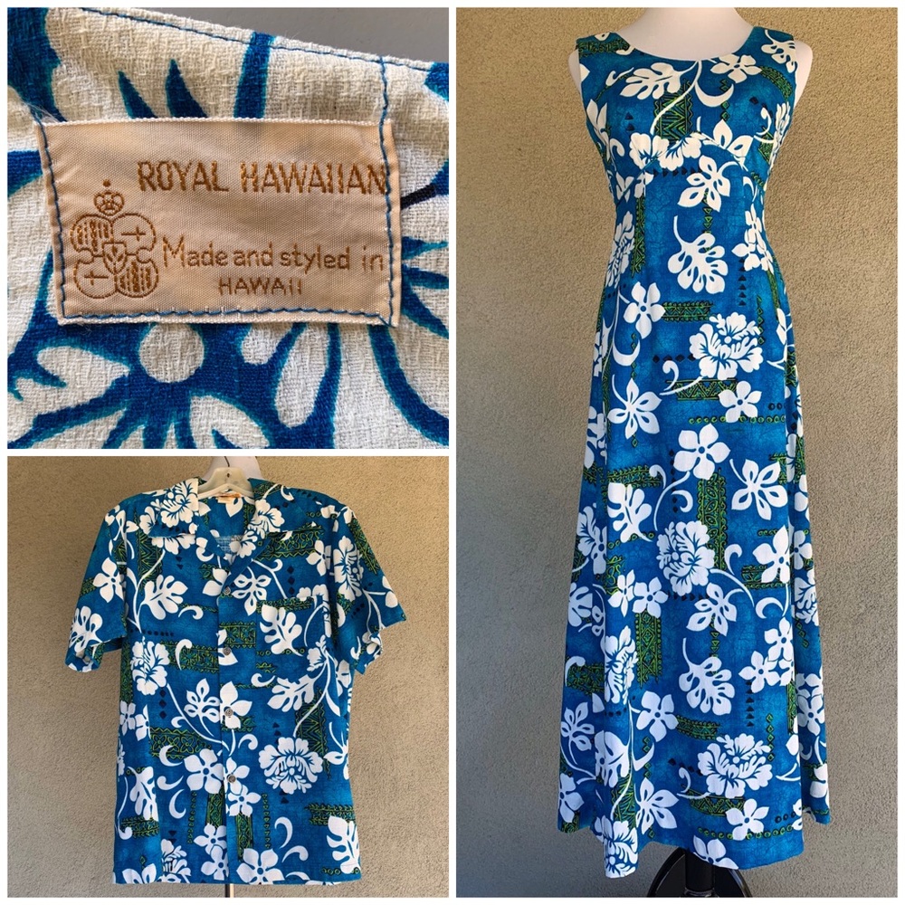 🌺 Vintage Hawaiian Honeymoon Set Dress & Shirt 🌺